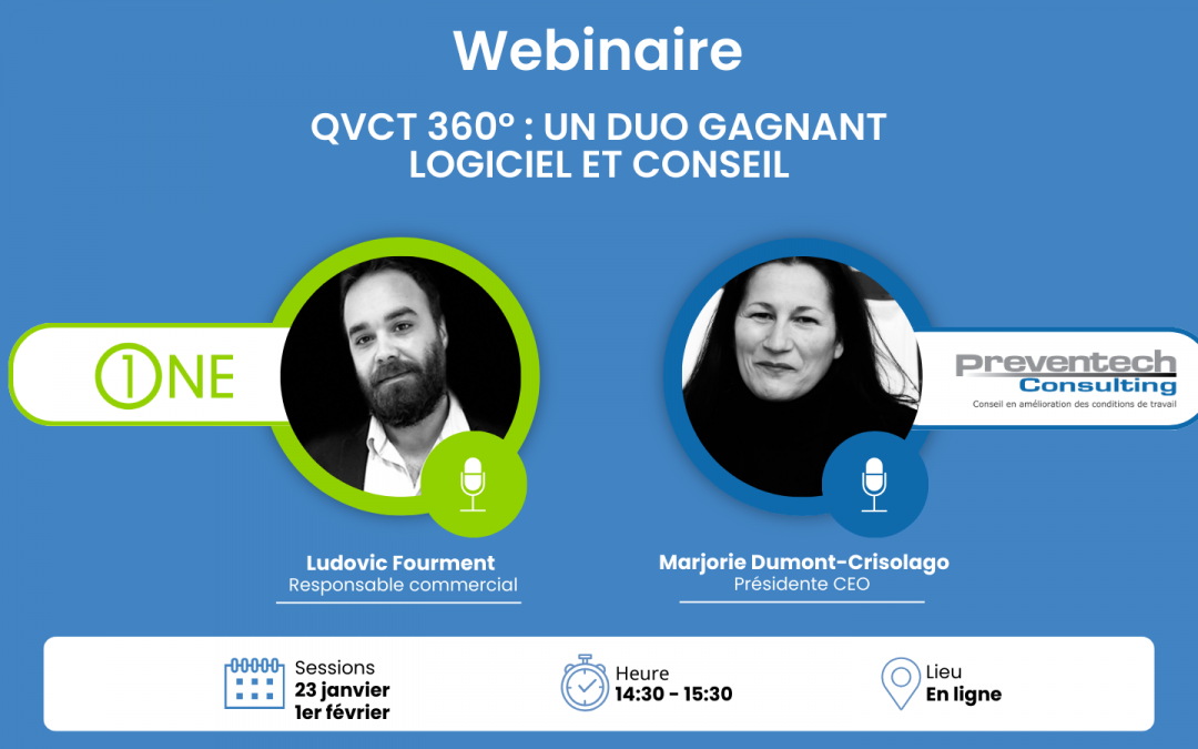 Webinaire  : « QVCT et RPS, inscrivez votre démarche dans le DUERP »